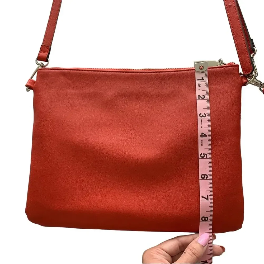 BCBGeneration | Milena Red Crossbody Silver Chain